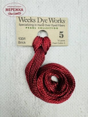 Фото Муліне ручного фарбування Weeks Dye Works Pearl #5 Brick 1331