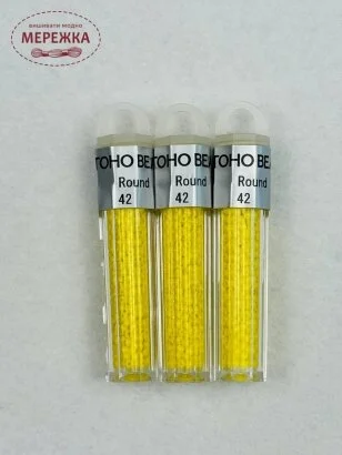 Фото Бісер TOHO Round 11/0, 4 гр.Opaque Dandelion TR-11-42