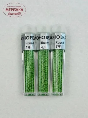 Фото Бісер TOHO Round 11/0, 4 гр.Opaque Frosted Mint Green TR-11-47F
