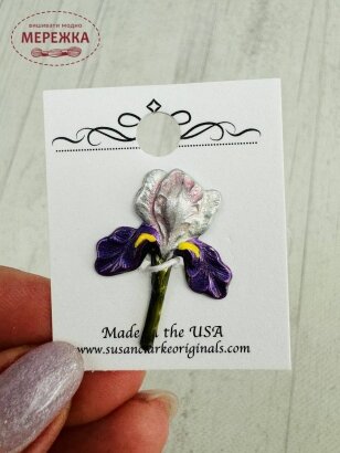 Фото Susan Clarke Originals Flower Sew Down - Iris Pink SD-672 - Пришивний елемент