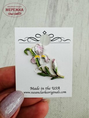 Фото Susan Clarke Originals Flower Sew Down - Iris Pink SD-595 - - Пришивний елемент