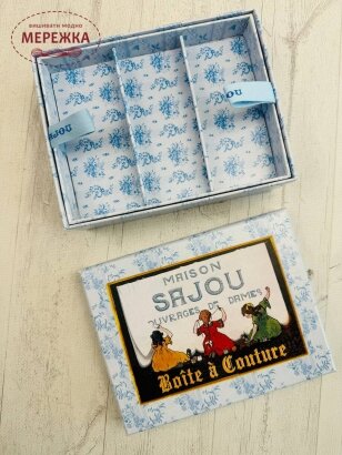 Фото Скринька для рукоділля Sajou картон, Empty Sajou`s little girls label