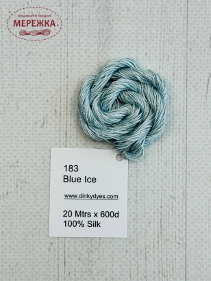 Фото Dinky Dyes шовк ручного фарбування Perle Blue Ice SP-600-183