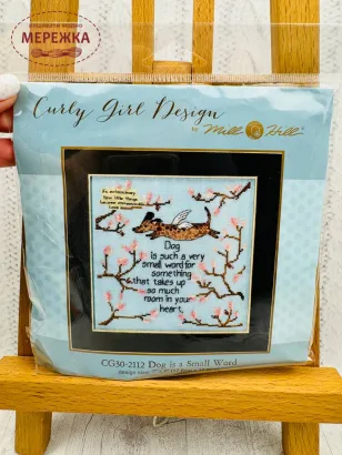 Фото Набір для вишивання хрестиком Mill Hill Dog is a Small Word CG30-2112