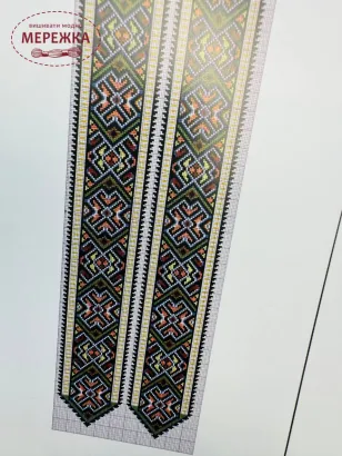 Фото Схема Чоловіча святкова сорочка Вижниччини (графічна, село Виженка) СХ-01