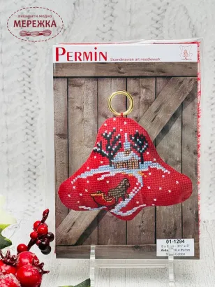 Фото Permin Набір для вишивання хрестиком Sled/Church 01-1294