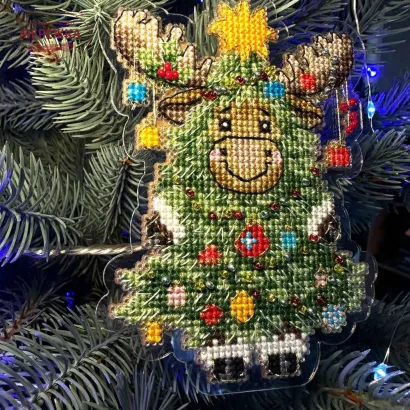 Фото Набір для вишивання хрестиком Kingdom of Handmade на прозорій основі Карнавальний Лосяш RL-01