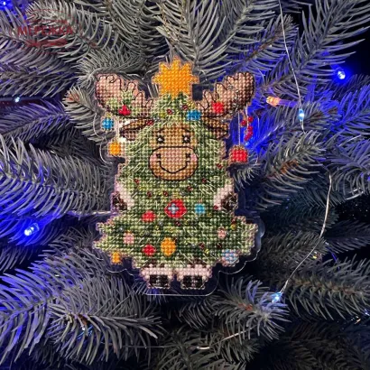 Фото Набір для вишивання хрестиком Kingdom of Handmade на прозорій основі Карнавальний Лосяш RL-01