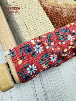 Фото JustCraft чохол для рами Арабеска (24 см) (квіти теракот)