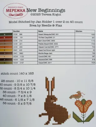 Фото Teresa Kogut Схема New Beginnings XS362