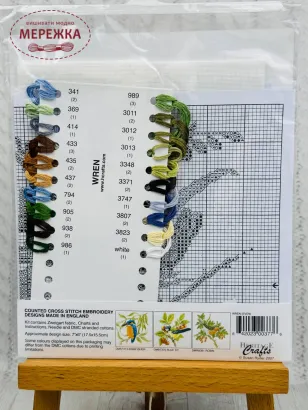 Фото Набір для вишивання хрестиком HeritageCrafts Wren H377