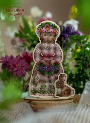 Фото Набір для вишивання хрестиком Затишні хрестики Дівчина Весна М018