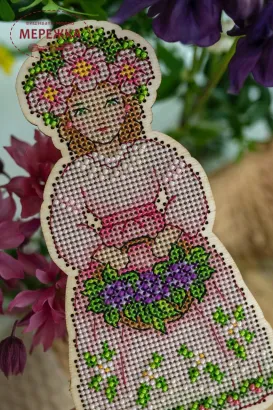 Фото Набір для вишивання хрестиком Затишні хрестики Дівчина Весна М018