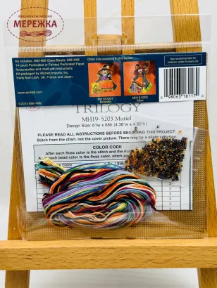 Фото Набір для вишивання у змішаній техніці Mill Hill Мурієль -фокус покус MH19-5203