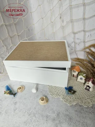 Фото Скринька для рукоділля Chameleon Прямокутна під пінкіп 25х20х10 (білий)