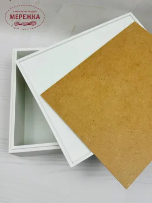 Фото Скринька для рукоділля Chameleon Прямокутна під пінкіп 25х20х10 (білий)