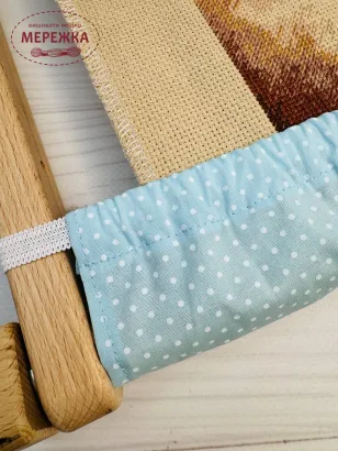 Фото JustCraft чохол для рами Арабеска (40 см) блакитний горох)