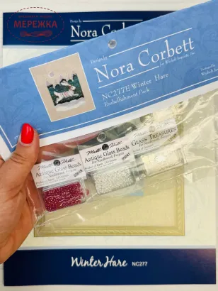 Фото Nora Corbett Схема Winter Hare+Embelishment Pack NC277
