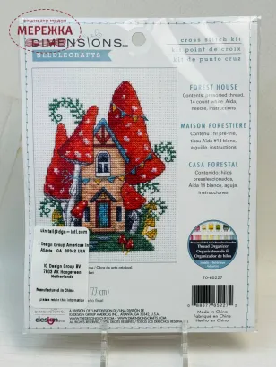 Фото Набір для вишивання хрестиком Dimensions Forest House/Лісовий будинок 70-65227