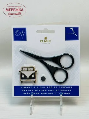 Фото DMC Набір аксесуарів для  рукоділля: ножиці та магнітний тримач (автобус), чорний U2362/5  NOIR