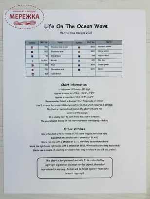 Фото LittleDovedesigns Схема Life On The Ocean Wave