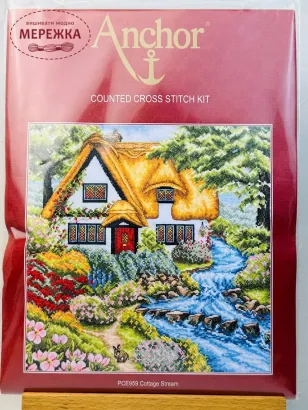 Фото Набір для вишивання хрестиком Anchor Котедж біля струмка PCE959