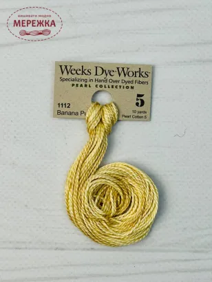Фото Муліне ручного фарбування Weeks Dye Works Pearl #5 Banana Pudding 1112