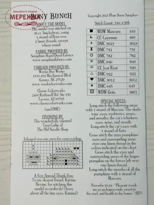 Фото Plum Street Samplers Схема Bony Bunch