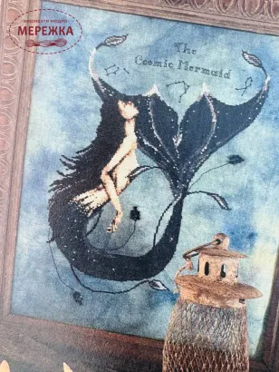 Фото The Primitive Hare Схема Cosmic Mermaid+тканина Mermaid Soul 30 ct
