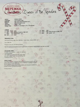 Фото The Primitive Hare Схема Christmas Queen of the Needles+тканина Old Salem Linen 30 ct