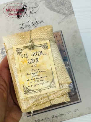 Фото The Primitive Hare Схема Early Witches+тканина Old Salem Linen 30 ct