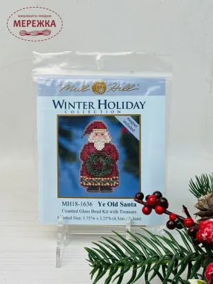 Фото Набір для вишивання у змішаній техніці Mill Hill Старий Санта MH18-1636