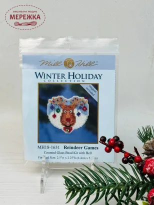 Фото Набір для вишивання у змішаній техніці Mill Hill Игри з оленем MH18-1631