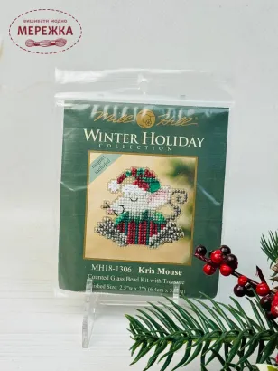 Фото Набір  для вишивання у змішаній техніці Mill Hill Кріс мишка MH18-1306