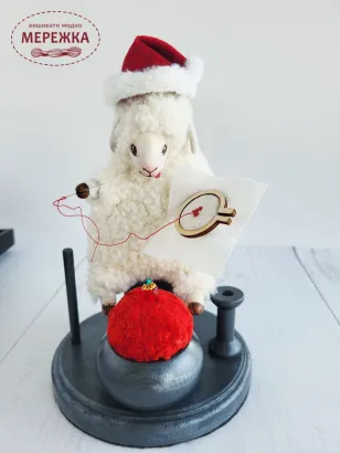 Фото Органайзер для рукоділля DyvoPtah Рукодільний органайзер Барбара вишивальниця з додатковими аксесуарами, чорне дерево