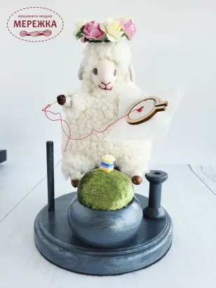 Фото Органайзер для рукоділля DyvoPtah Рукодільний органайзер Барбара вишивальниця з додатковими аксесуарами, чорне дерево