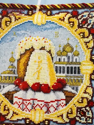 Фото Набір для вишивання хрестиком Ірина Наніашвілі Великдень 124