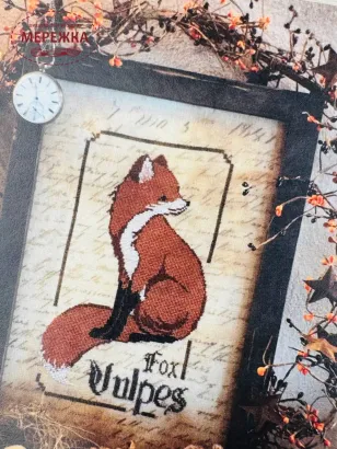Фото The Primitive Hare Схема The Fox. Spirits of the Woods+тканина The Boleyn Linen 30 ct