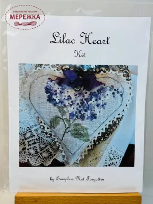 Фото Набір для вишивання хрестиком Samplers Not Forgotten Lilac Heart