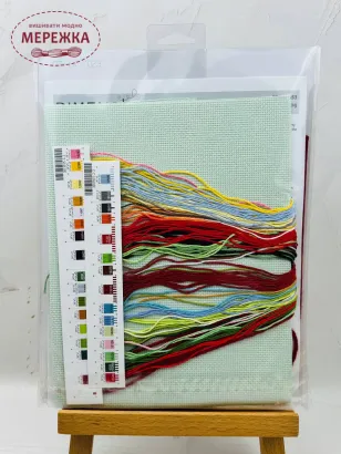 Фото Набір для вишивання хрестиком Dimensions Сніговики на санчатах 70-08853