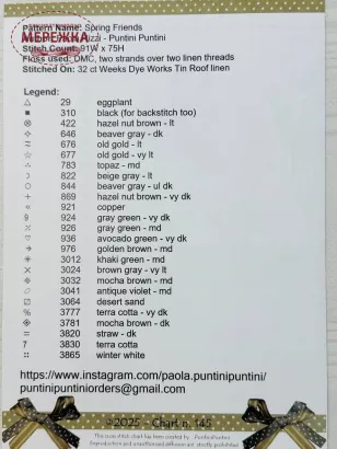 Фото Puntinipuntini Схема Spring Friends 145