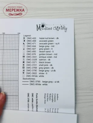 Фото Madame Chantilly Схема Spring Market