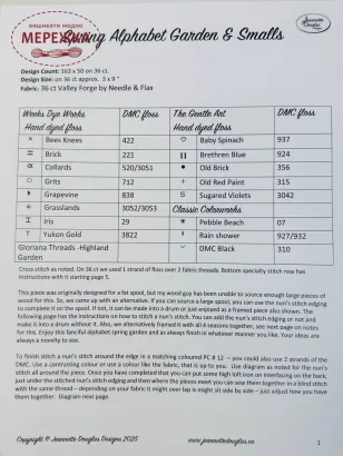 Фото Jeannete Douglas Designs Схема Spring Alphabet Garden & Smalls