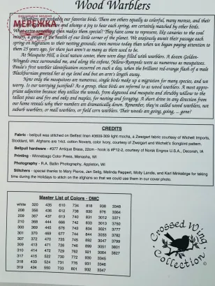 Фото Crossed Wing Collection Схема Wood Warblers 1 31