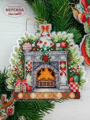 Фото Набір для вишивання хрестиком Such.a.stitch на пластиковій основі "Fireplace"