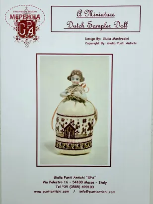 Фото Giulia Punti Antichi(GPA) Схема A Miniature Dutch Sampler Doll