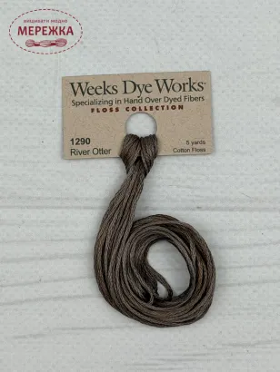Фото Муліне ручного фарбування Weeks Dye Works River Otter 1290