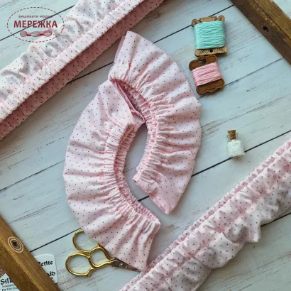 Фото JustCraft чохол для рами Арабеска (56 см) (темна крапка на рожевому)