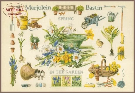 Фото Набір для вишивання хрестиком Lanarte Весна в саду PN-0007964