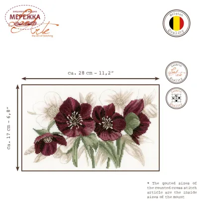 Фото Набір для вишивання хрестиком Lanarte Helleboris PN-0021206